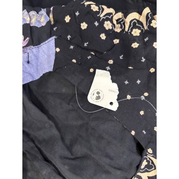 Free People Intimately Floral Bandana Print Bodysuit Black Purple XS OB1105151 - Picture 9 of 13